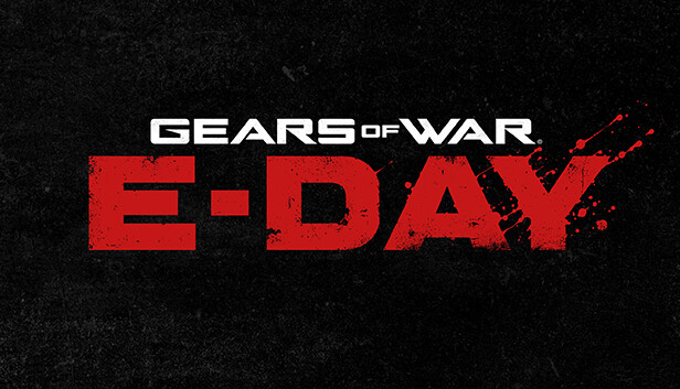 Official Gears of War: E-Day Steam store capsule art with the game logo.